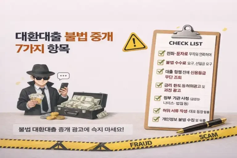대환대출 사기? 불법 중개 유형 7가지 완벽 정리