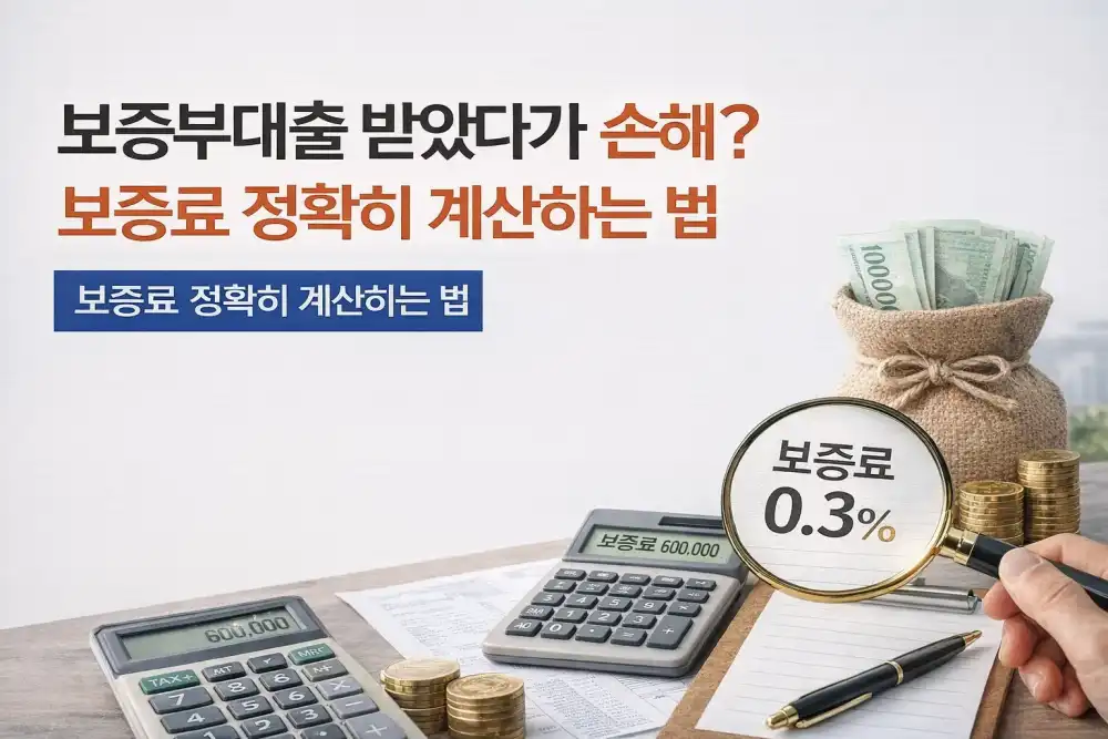 보증부대출 받았다가 손해? 보증료 정확히 계산하는 법