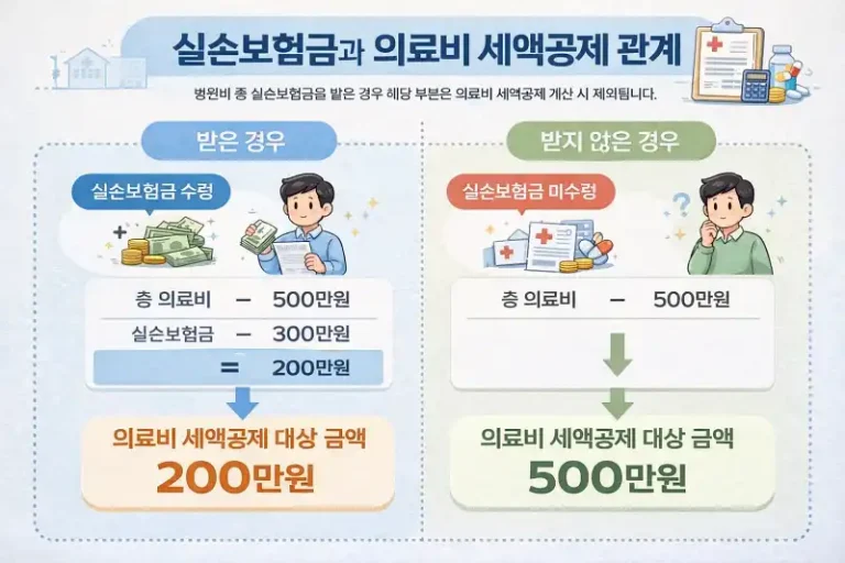 의료비 세액공제 완벽 가이드: 실손 받은 금액 처리법