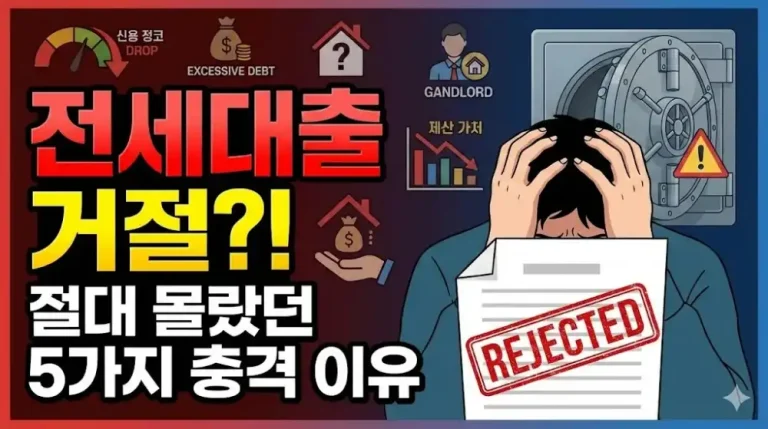 전세대출 연장 거절되나요? 5가지 탈락 이유