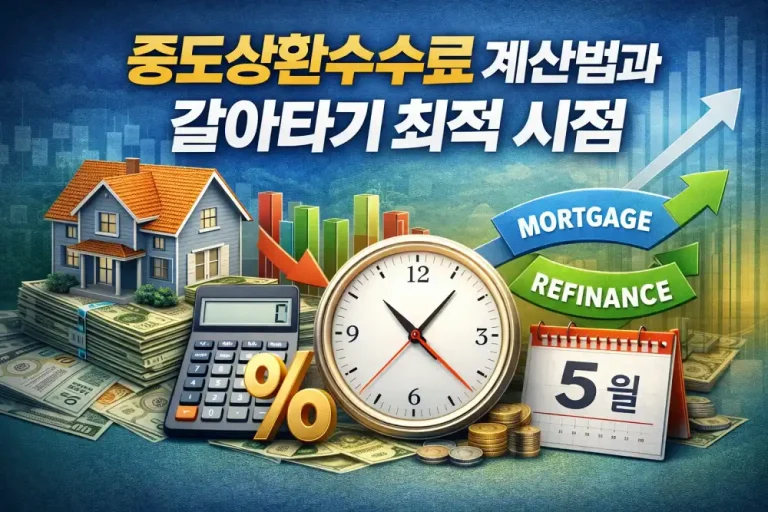 중도상환수수료 계산법과 갈아타기 최적 시점