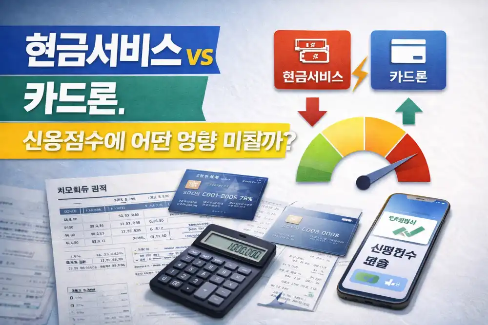 현금서비스 vs 카드론, 신용점수에 어떤 영향 미칠까?