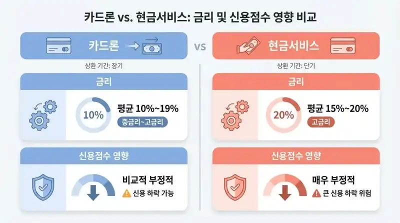 카드론 vs 현금서비스