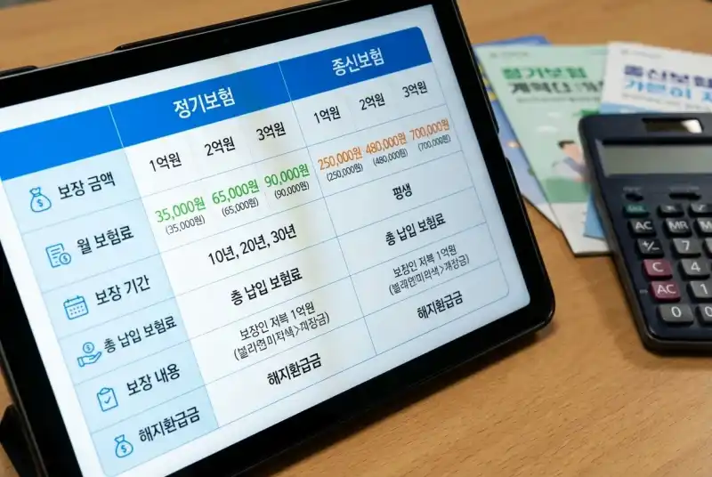 정기보험 vs 종신보험, 목적별 선택 가이드
