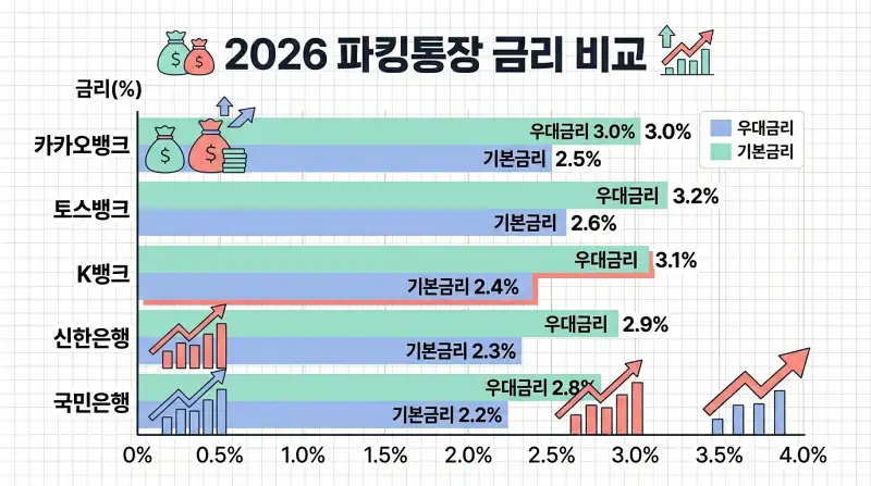 2026 파킹통장 금리 비교 차트