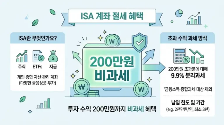 ISA 비과세 혜택 인포그래픽