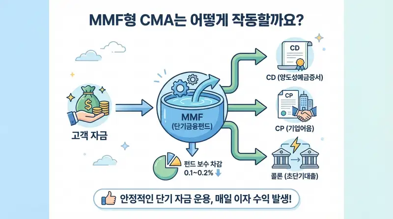 MMF형 CMA 작동 원리 플로우차트
