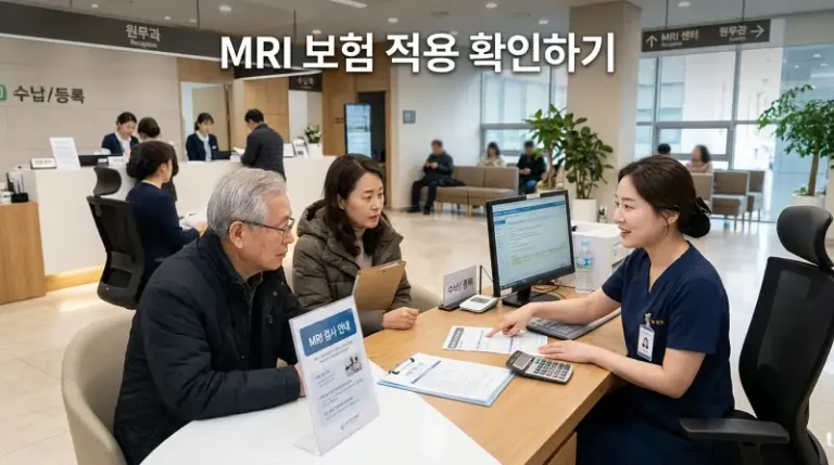 MRI 보험 적용 확인 장면