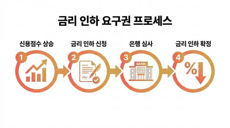 금리 인하 신청 프로세스 플로우차트