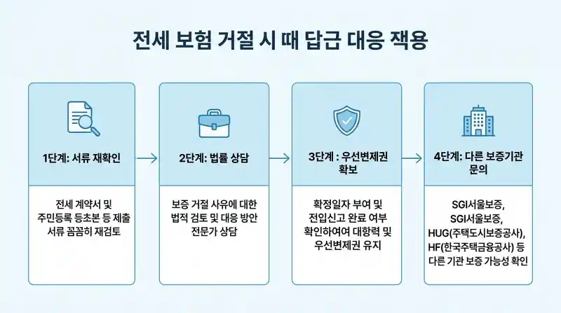 보험 거절 시 대응 단계별 플로우차트