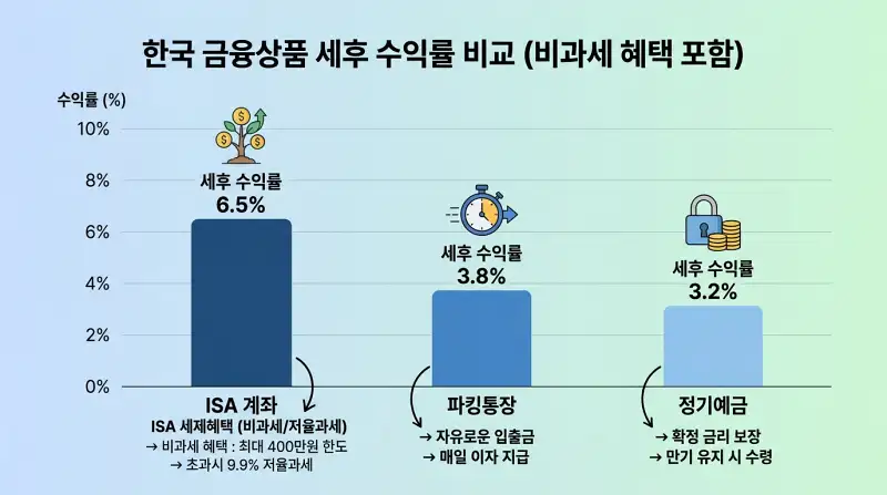 세후 수익률 비교 그래프