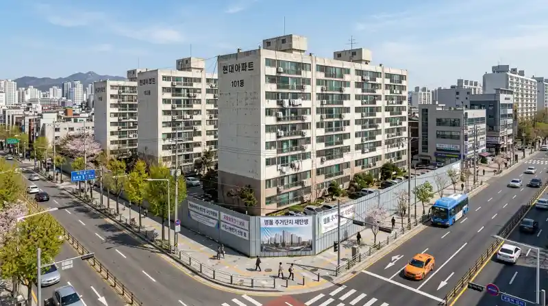 재건축 예정 구 아파트 단지