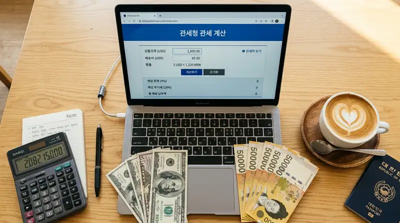 책상을 위에서 내려다본 플랫레이 구도