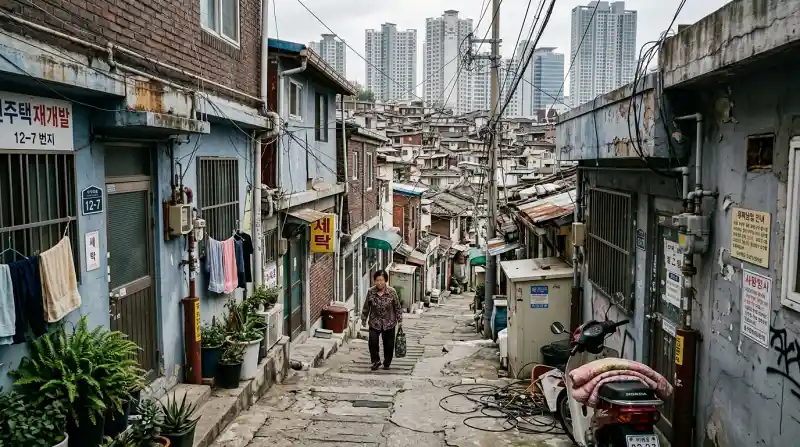 한국 도시재개발 구역 현장