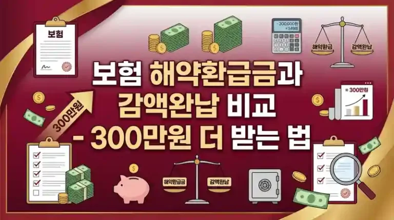 보험 해약환급금 vs 감액완납