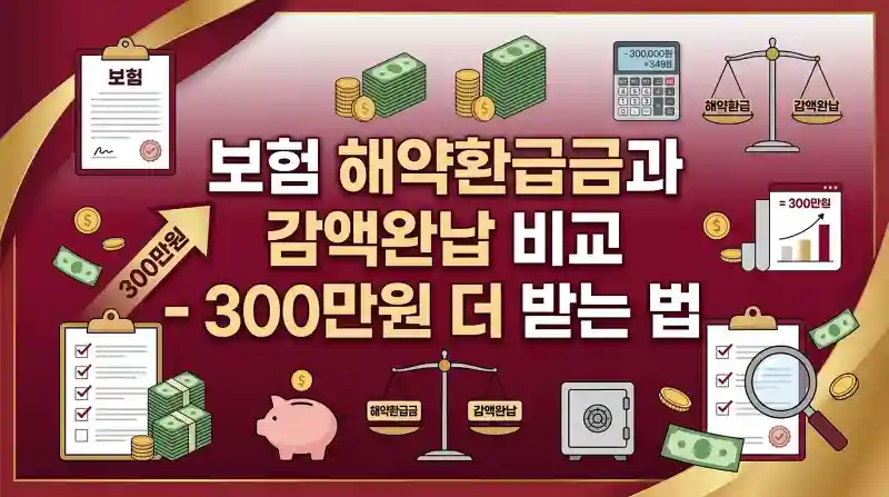 보험 해약환급금 vs 감액완납