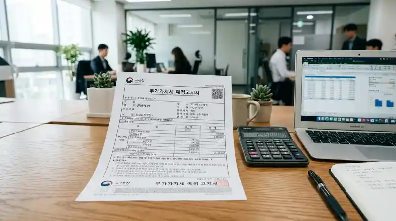 부가가치세 예정고지서 실물 사진