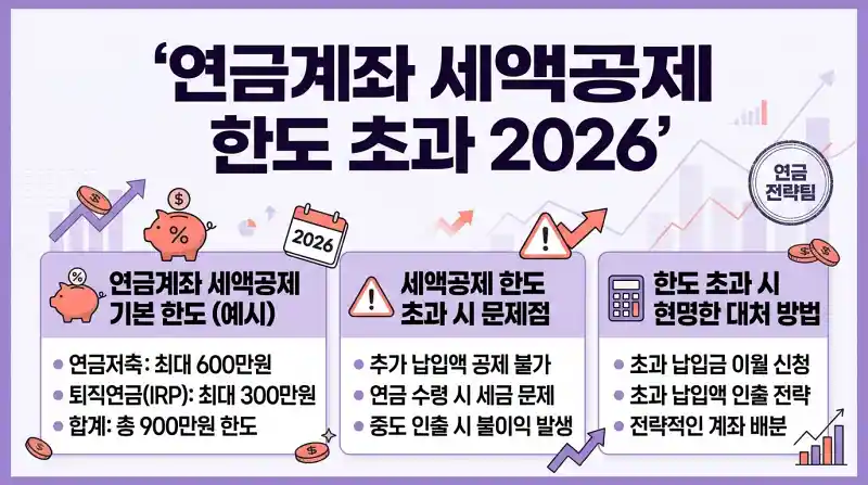 연금계좌 세액공제 한도 초과 2026 완벽 가이드