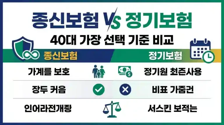 종신보험 vs 정기보험