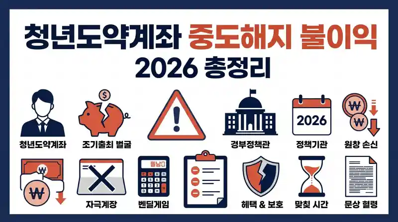 청년도약계좌 중도해지 불이익 2026 총정리