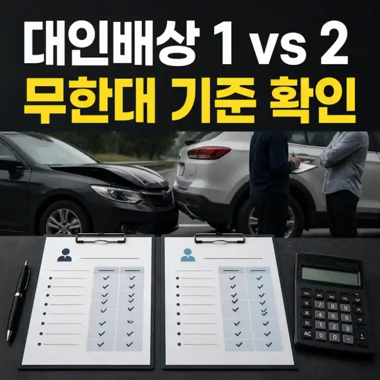 대인배상 1 vs 2 차이 2026